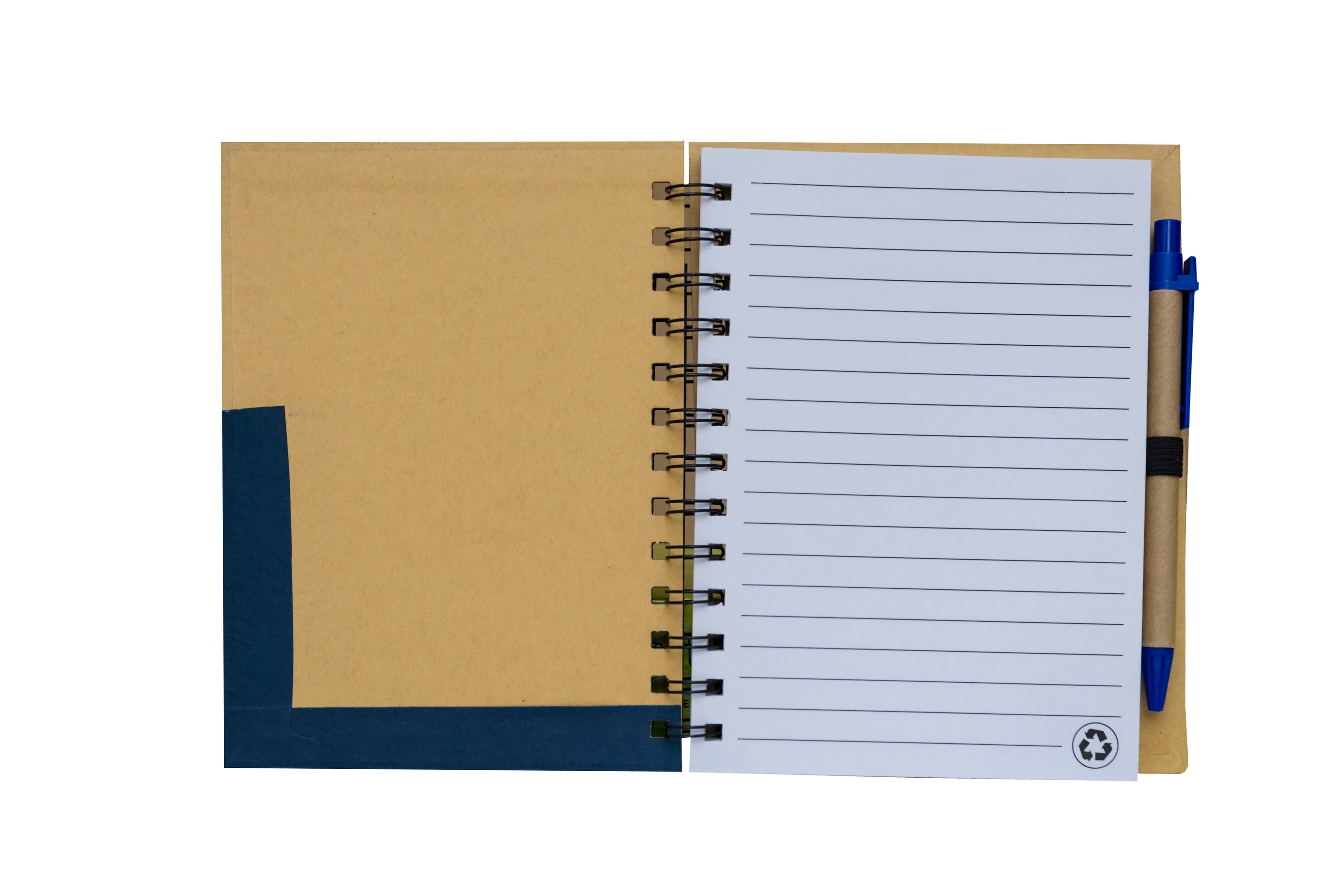 Kraft Cover Spiral Notebook with Pen · Product view