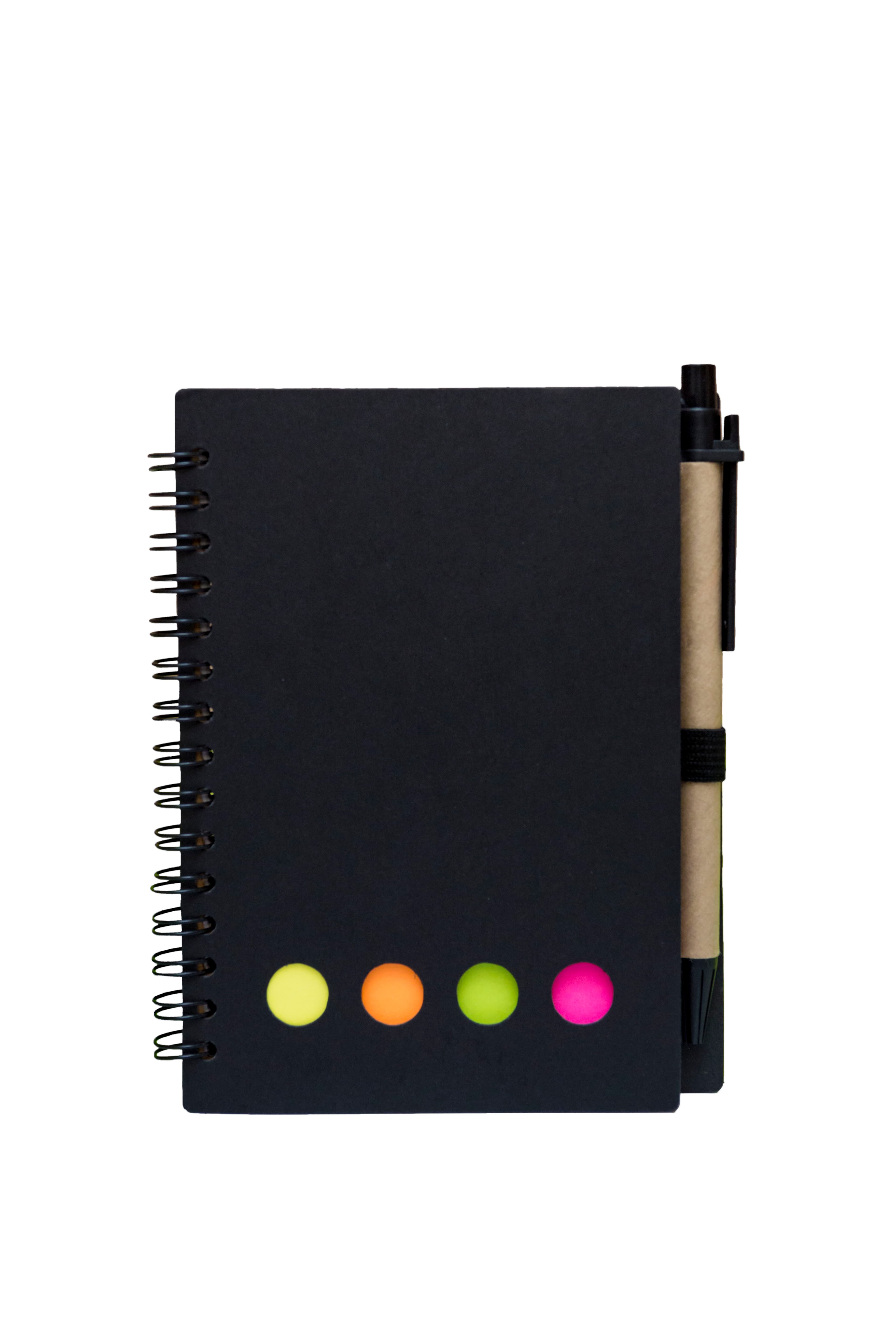 Recycled Cover Spiral Notebook with Pen · Product view