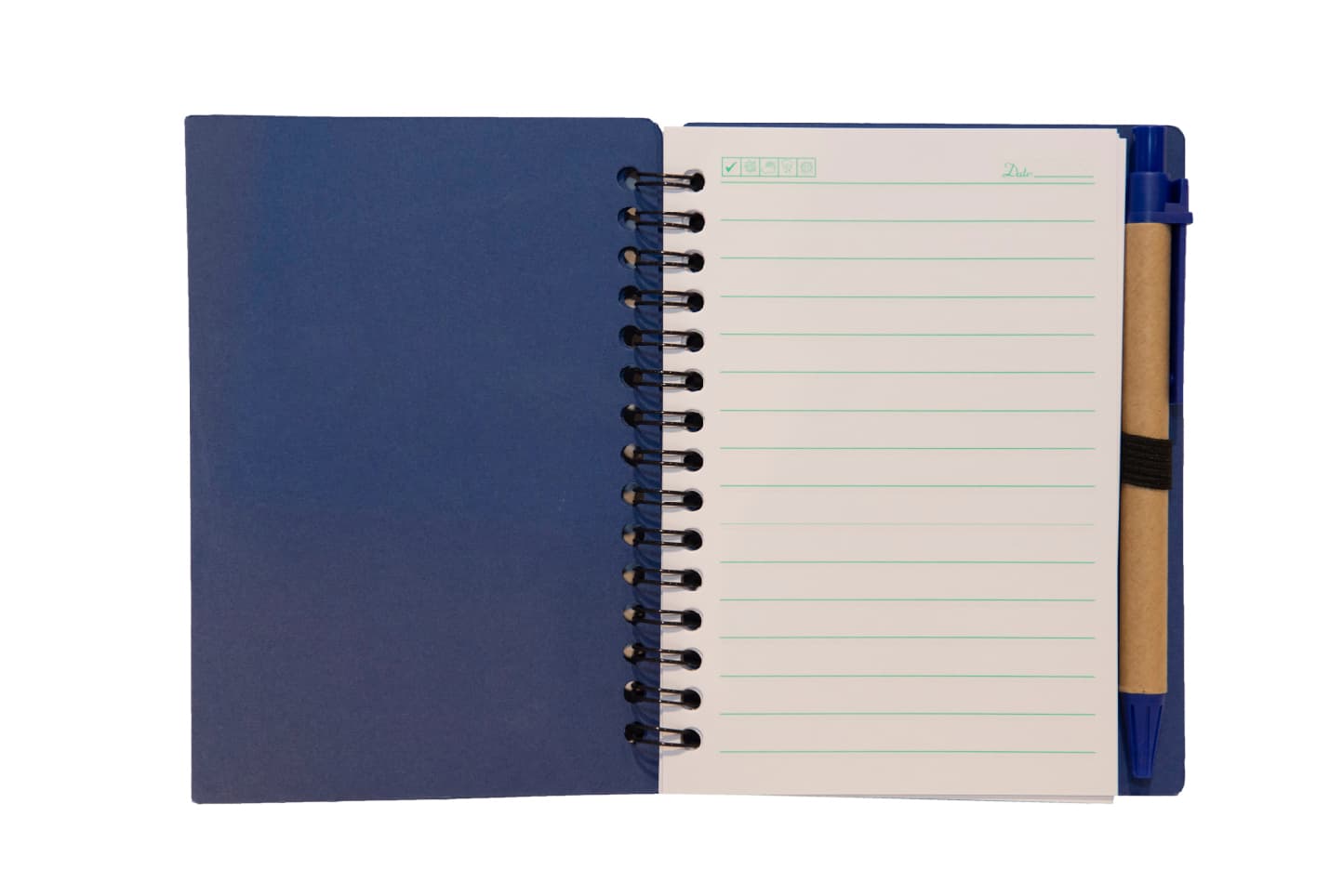 EcoDraw Recycled Spiral Notepad with Pen · Product view