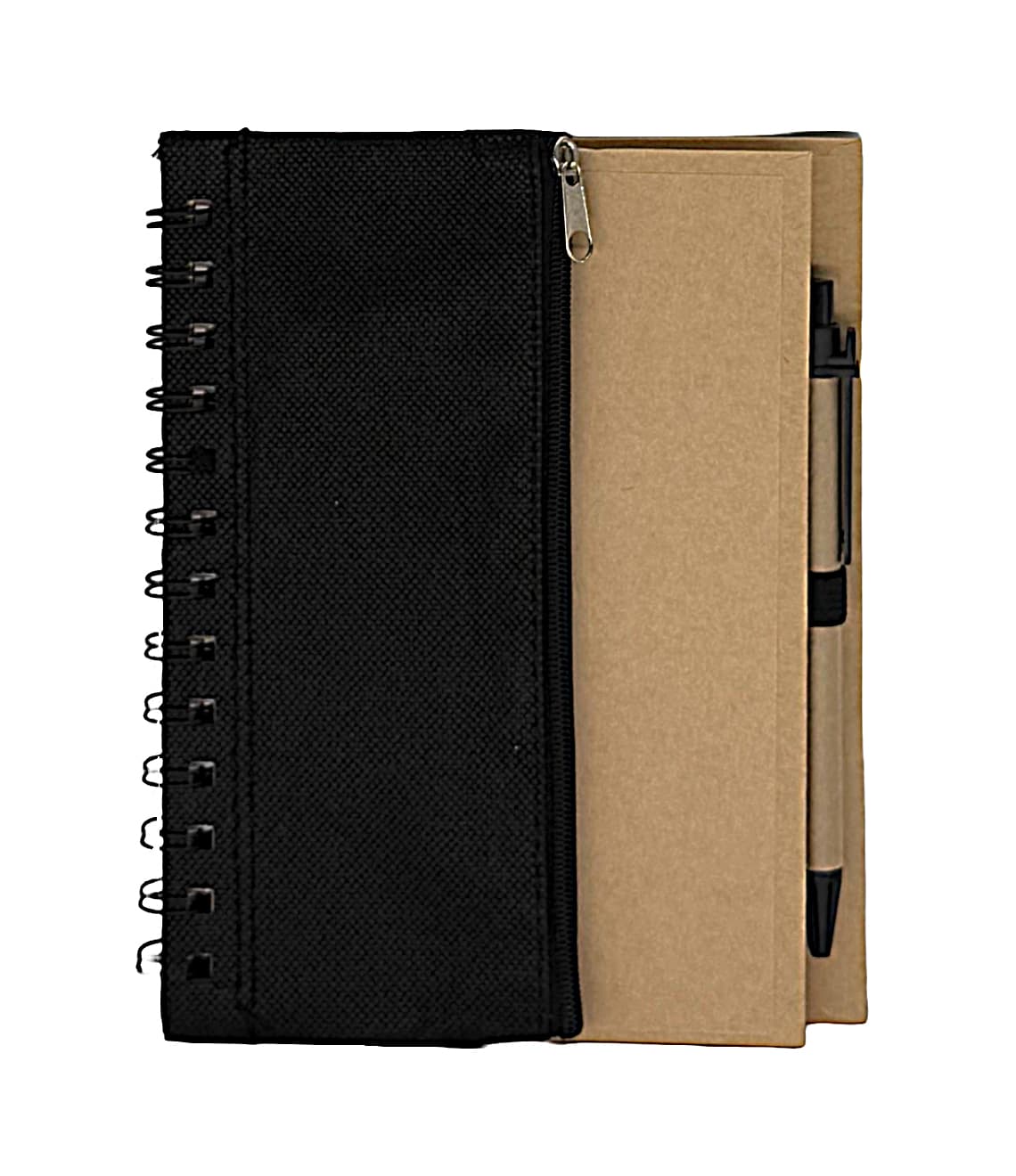 Kraft Cover Notepad with Non-Woven Zip Pouch and Pen · Product view