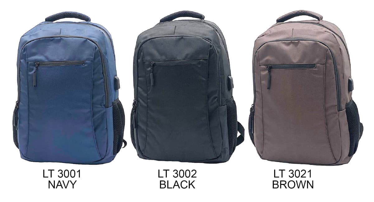 Connect 3-Compartment Laptop Backpack with USB Port · Product view
