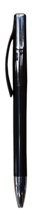 Gloss White Ballpoint Pen with Chrome Tip · Product view