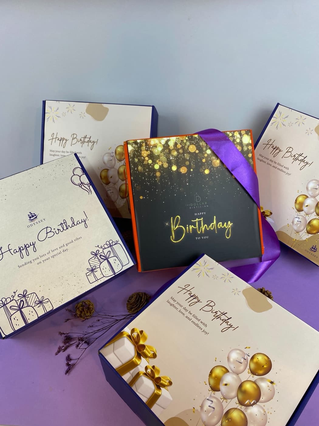 Employee receiving a personalised birthday or milestone gift