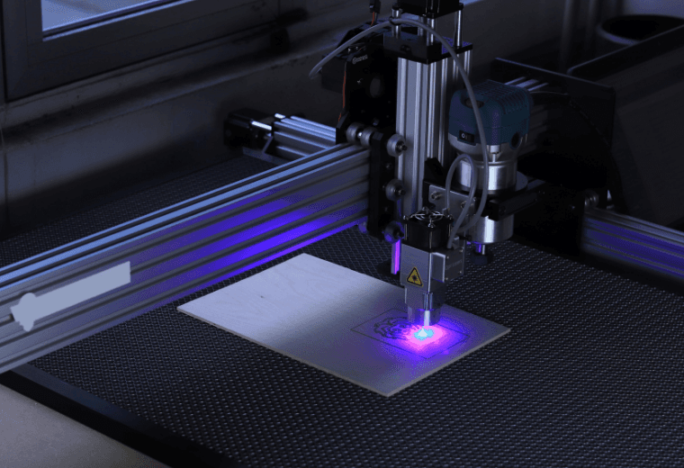 Laser engraving process on merchandise