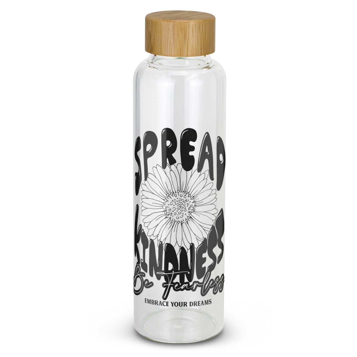 Smilie Eden Glass Bottle Bamboo Lid 600ml · Product view