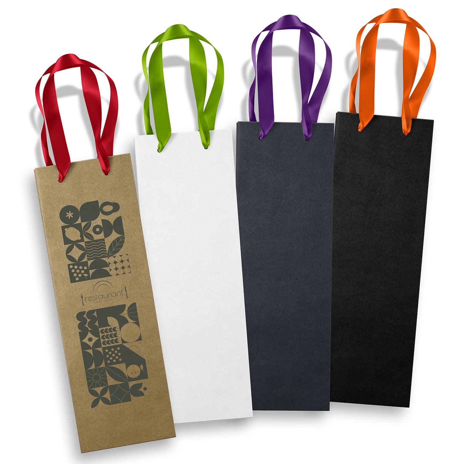 Champagne Ribbon Handle Paper Bag · Product view