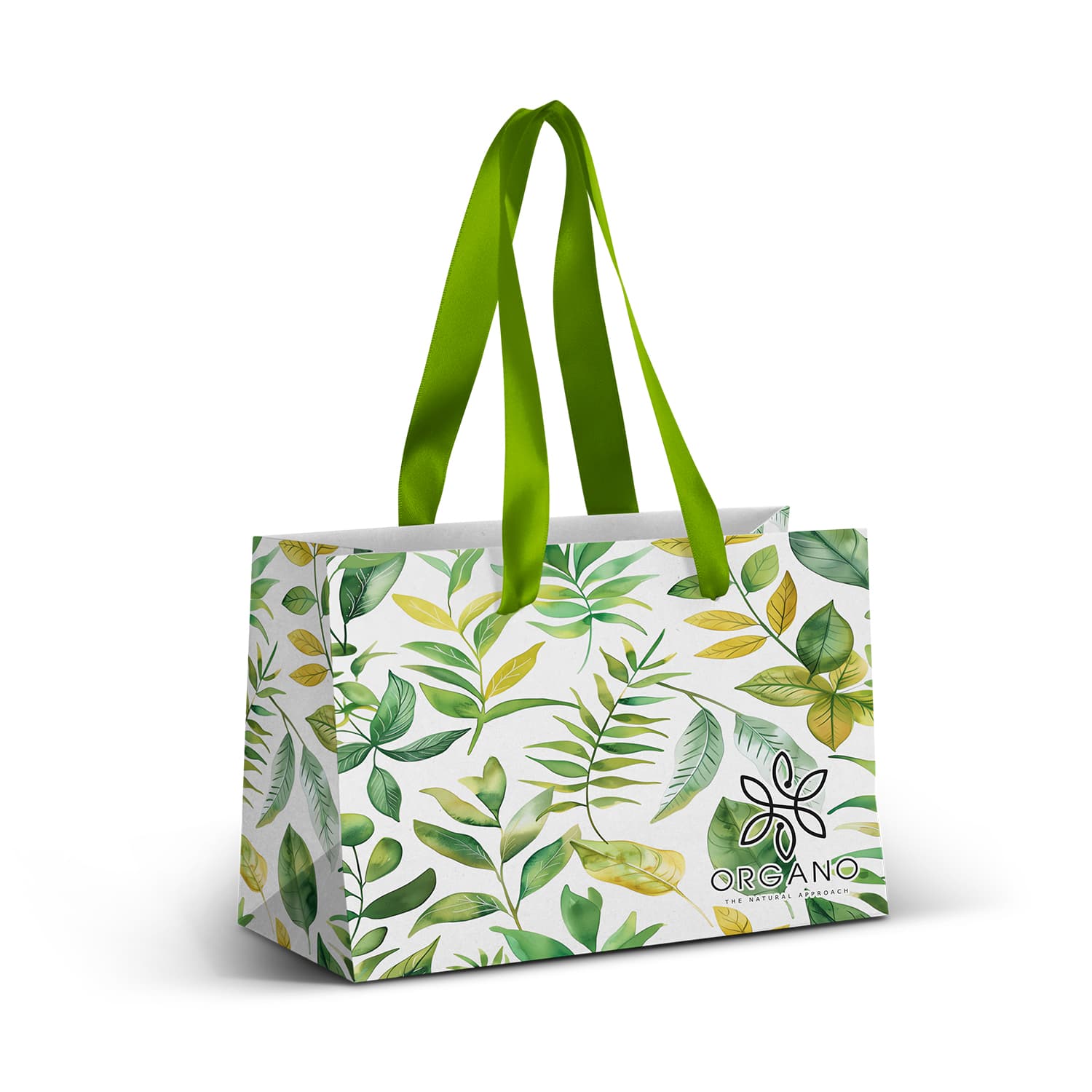 Small Ribbon Handle Paper Bag Full Colour · Product view