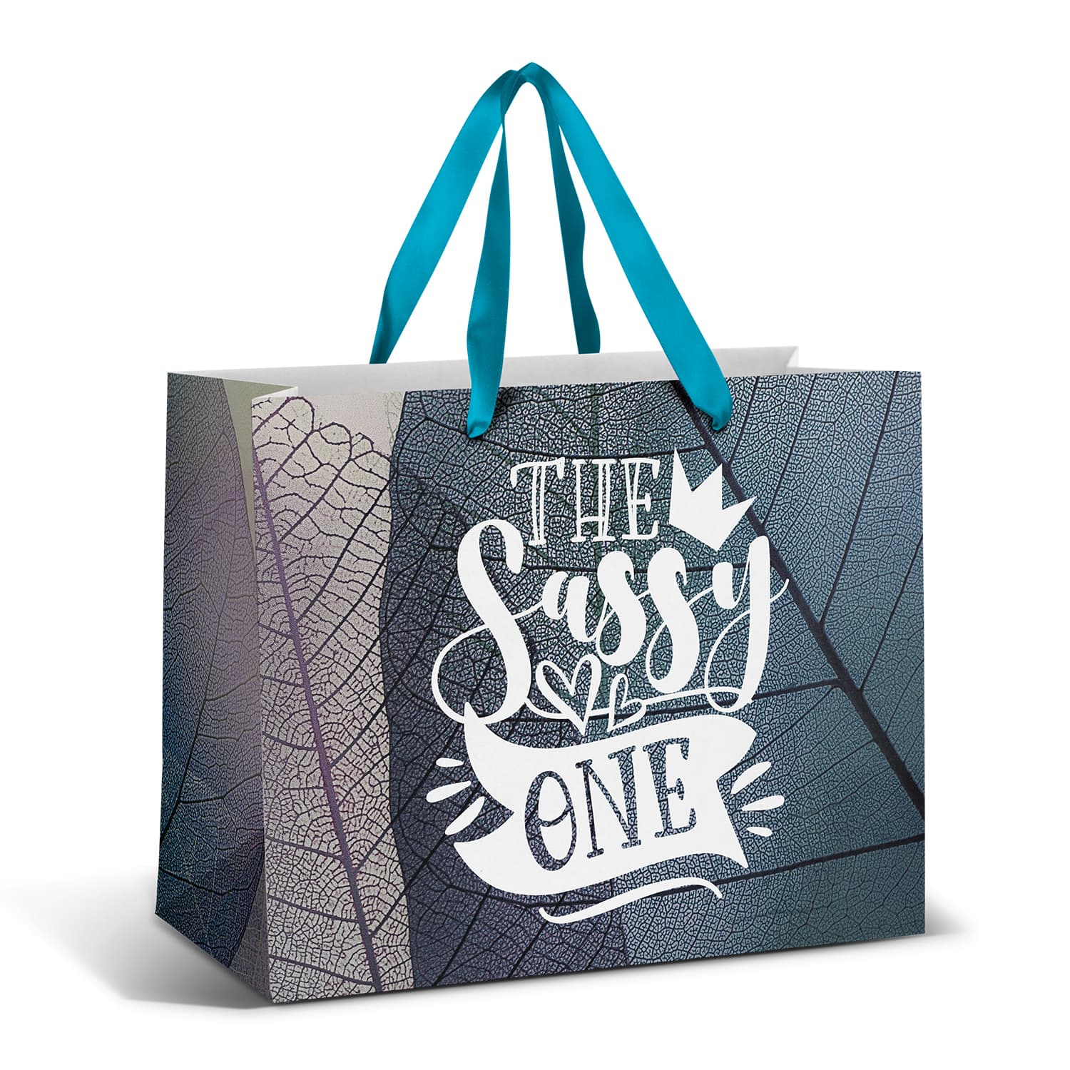 Large Ribbon Handle Paper Bag Full Colour · Product view