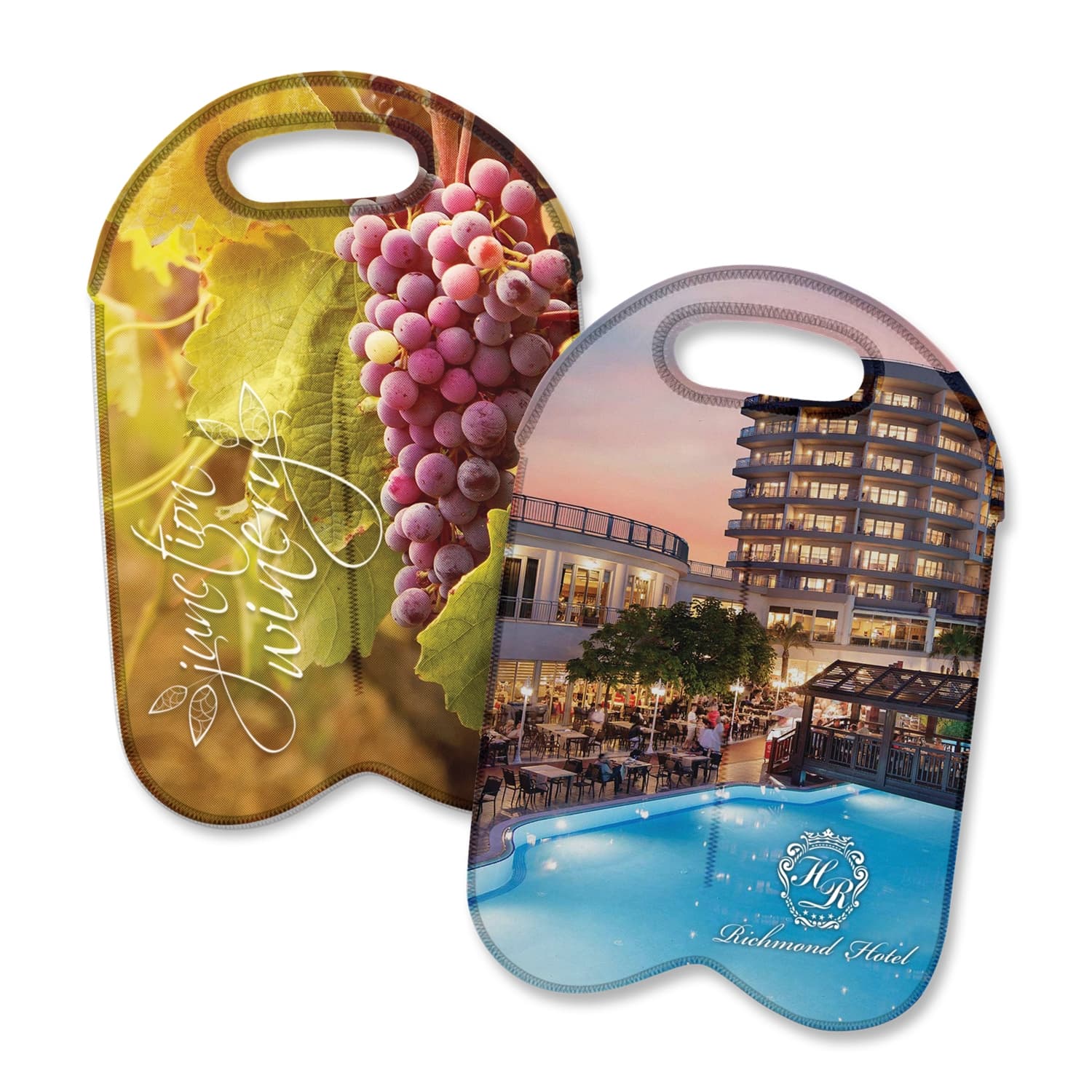 Neoprene Double Wine Cooler Bag Full Colour · Product view