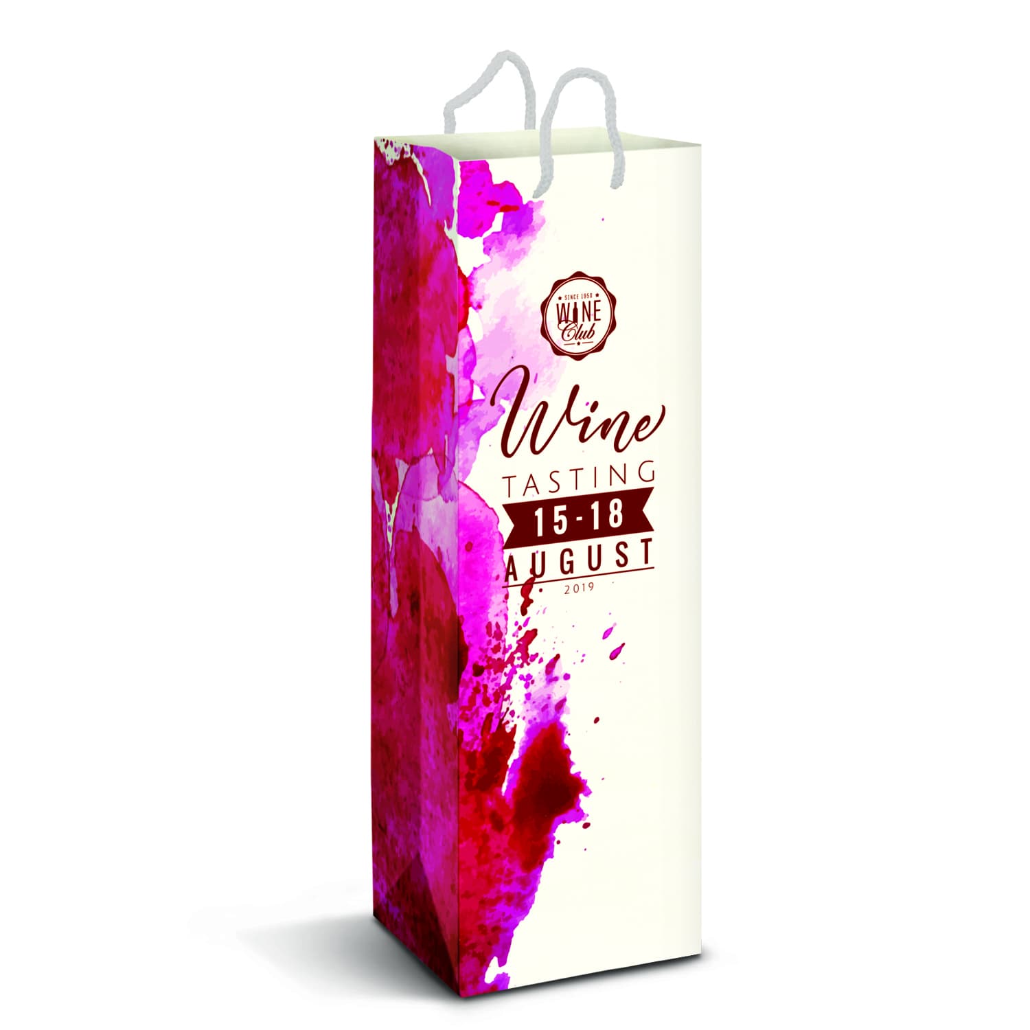 Laminated Paper Wine Bag Full Colour · Product view