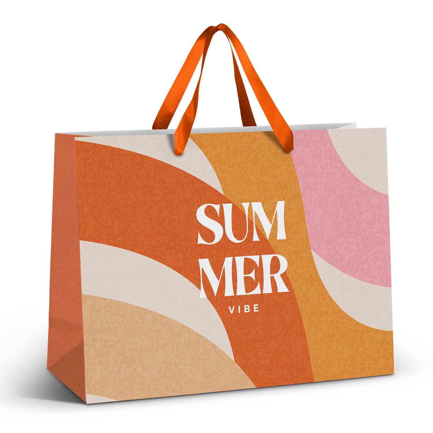Extra Large Ribbon Handle Paper Bag Full Colour · Product view