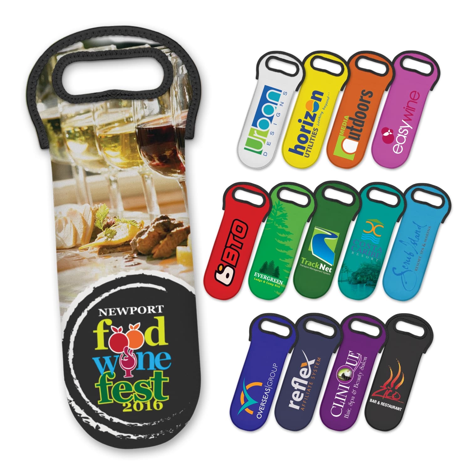 Neoprene Wine Cooler Bag Full Colour · Product view
