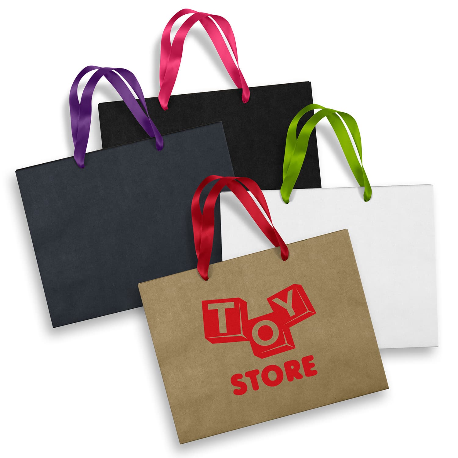 Large Ribbon Handle Paper Bag · Product view