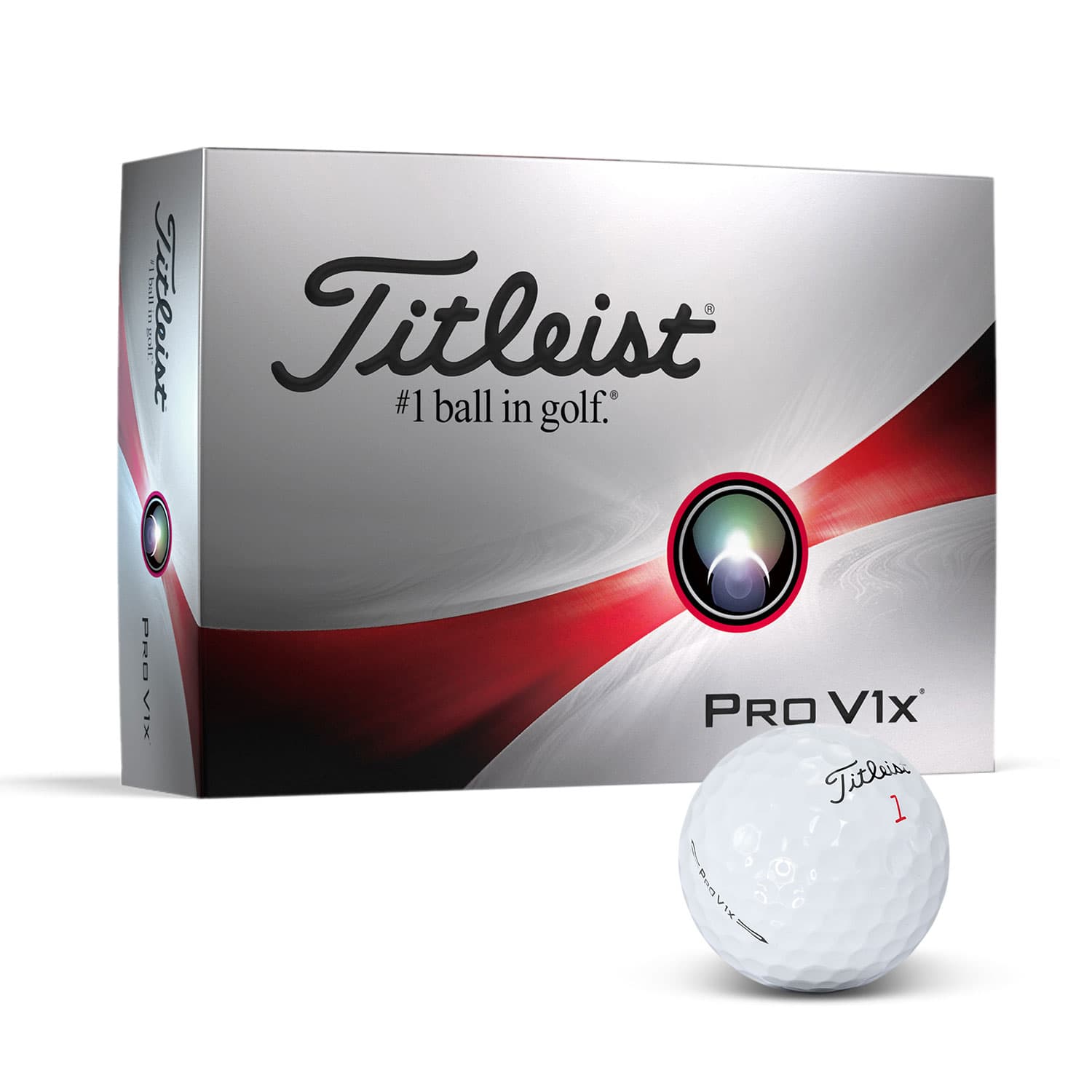 Titleist Pro V1X Golf Ball · White · front