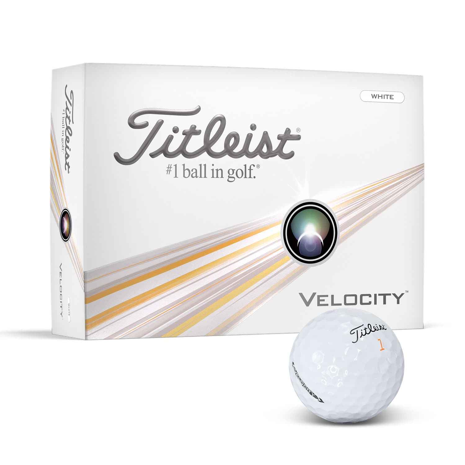 Titleist Velocity Golf Ball · White · front