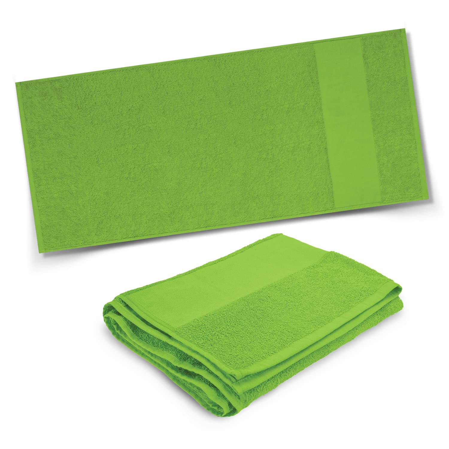 Marina Terry Towel · Bright Green · front