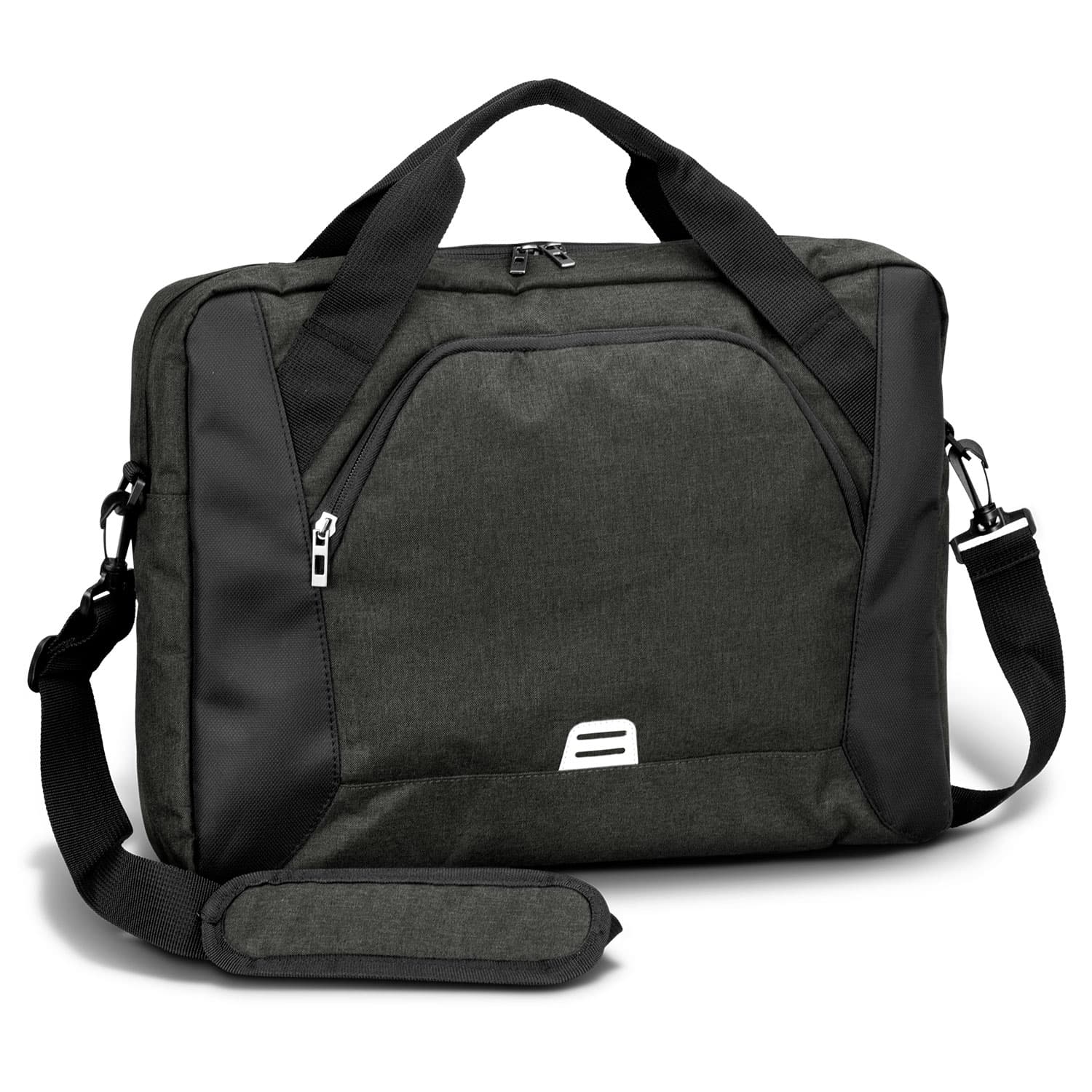 Selwyn Laptop Bag · Black/Charcoal · front