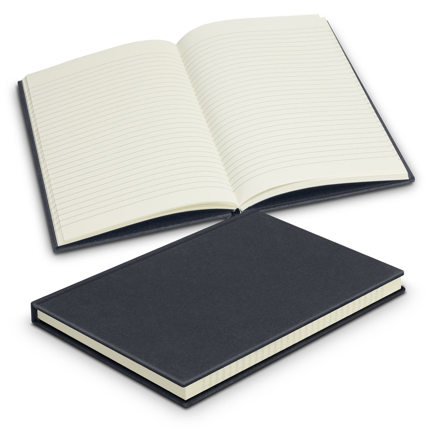 Recycled Cotton Hard Cover Notebook · Navy · front